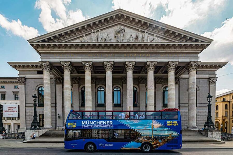 Munich: Big Bus Hop-On Hop-Off Sightseeing Bus Tour - A blue double-decker route for first-time Munich