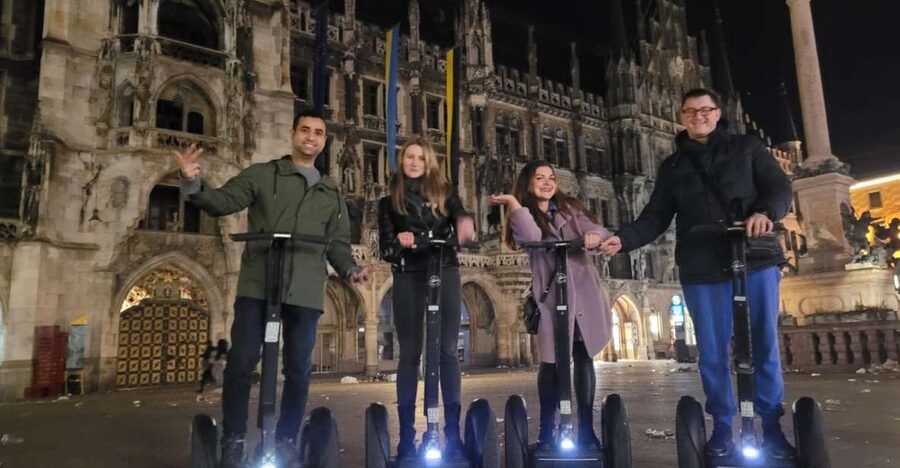 Munich: Guided City Highlights Night Tour by Segway - Maximilianeum, Ludwigstrasse, and Siegestor under night lighting