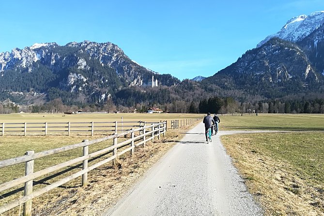 Neuschwanstein ticket+ City Bike from Fuessen - Riding along the Lech River, plus the outside Hohenschwangau moment